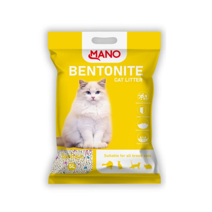 MANO Bentonite Cat Litter 10L Ultra High Absorbent Imported Scented