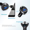Criacr Bluetooth Car Transmitter, Wireless In-Car FM Transmitter Radio Adapter Car Kit, FM Transmitter Car with Dual USB Charging Ports, Hands-Free Calling, Music Player Supports TF Card & USB Disk. 