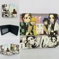 Anime Demon Slayer Wallet Student PU Leather Coin Purse Women Men Short Wallets With Card Holder Gift. 