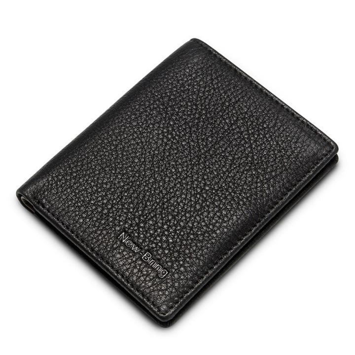 NewBring Minimalist Leather Wallet Men with Credit Card holder Purse male