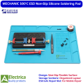 MECHANIC V52 Silicone Soldering Mat 320×228mm – 500°C Heat-Resistant ESD Repair Pad with Parts Organizer for Mobile Phone Repairing Workbench by Electrica. 