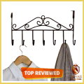 Over Door Hanger with 7 Hooks Metal Over the Door Towel Hook Organizer, Hanging Storage Rack for Hat, Coats, Purses, Scarves, Clothes, Jackets, Belt, Bedroom, Bathroom, Closet. 