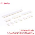 10pcs 2.54mm Pitch Single Row Female Pin Straight Female Header Connector Socket 1X2/3/4/5/6/8/10/16/20/40Pin  For Arduino. 