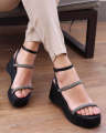 Luxury Women's Wedge Heel Sandals with Rhinestones Perfect for Party, Bridal, Wedding and Everyday Elegance Comfortable and Easy to Wear. 