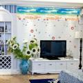 Blue Beach Wall Sticker. 
