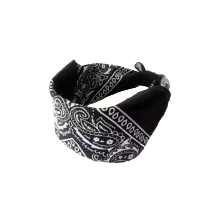 Printed%20Headband/Bandana%20Black%20-%20Image%202