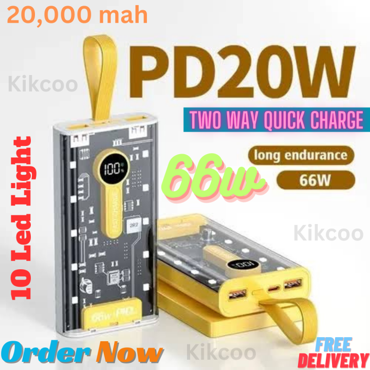 66W Super Fast Charge Power Bank 20000mAh Portable External Battery Fast Charger For iPhone Samsung Xiaomi Auxiliary Battery New 66W Super Fast Charge Power Bank 20000mAh Portable External Battery Fast Charger For iPhone Samsung Xiaomi Oppo Oneplus Vivo