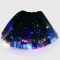 LED Glowing Light Flower Princess Tutu Skirts Fairy Costume For Girl Light Up Skirt Glow Headband Wedding Party Costume Cosplay. 