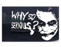Why So Serious Joker Batman Sci Fi Car or Truck Window Laptop Decal Sticker White 8in X 5.3in. 