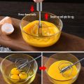 Semi Automatic Egg Beater 304 Stainless Hand Pressure Rotating Hand Mixer Self Turning Egg Stirrer Kitchen Accessories Egg Tools. 