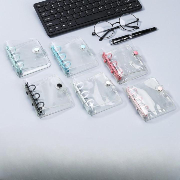 Transparent Sparkling mini 3-hole sandwich shell 3 inch Mini Binder With Pages