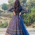 Allover printed fancy maxi 3 pieces latest design stitched dress for girls. 