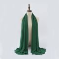 Dark Green Chiffon Dupatta For Girls/Ladies- Chiffon UnStitched Dupatta 2.5 Meter Color Premium Chiffon  Quality Durable Fabric Reasonable Stylish Look Dupatta. 