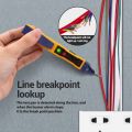 Advanced Non-Contact AC Voltage Tester with Cell Dual Function, Line Break Point Lookup, Indication Light, and Buzzer. 