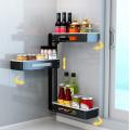 Wall Mounted Spice Rack - 2 & 3 Tier Wall Mounted Rotating Spice Rack for Kitchen Organizing Condiment & Spice Racks Spice Jar Rack Jar Space Saving Storage Jar Kitchen Organizers. 