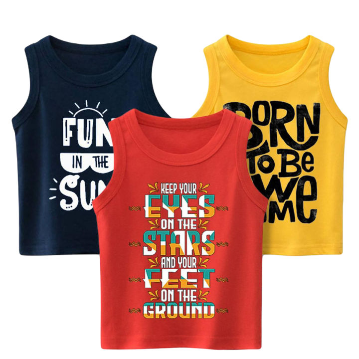 Pack of 2 Printed Sando T-shirt For Boys