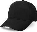 Pack Of 2 Hats Trendy Style Cap Plain Black For Men And Women. 