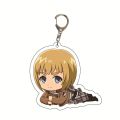 MT Buy at least two pieces Anime Peripherals attack on titan Acrylic Keychain Pendant Ready Stock Schoolbag Creative Eren Yeager Mikasa Ackerman Armin Arlert Levi Ackerman Scout Regiment Scout Legion Erwin Smith. 