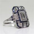 Milangirl Luxury Big Square Rings for Women Jewelry Wedding Crystal Zircon Anel Engagement Anillos Statement Ring s. 