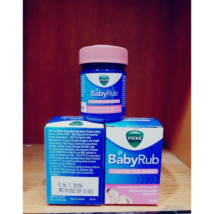 Vicks Babyrub Soothing Balm For Babies Bottle Of 25 Ml