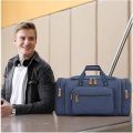Blue canvas Travel bag for Travelling and picnic weekender Duffle Bag for clothes high storage capacity. 