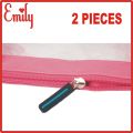2 PIECES BEST SELLING HIGH QUALITY TRANSPARENT PENCIL POUCH WITH ZIPPER AND PARTITION FOR STUDY AND EXAM PAPERS. 