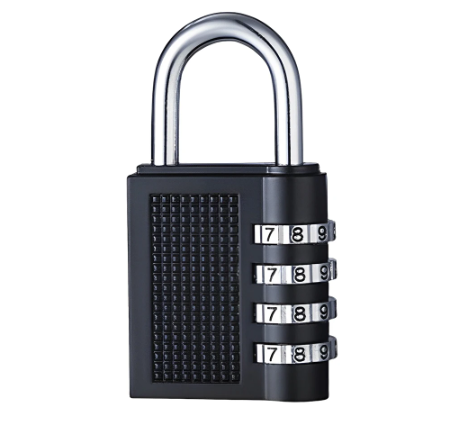 4 Digit Password Combination Lock for Suitcase, Locker, Drawe - Resettable Combination Code Padlock for Total Security