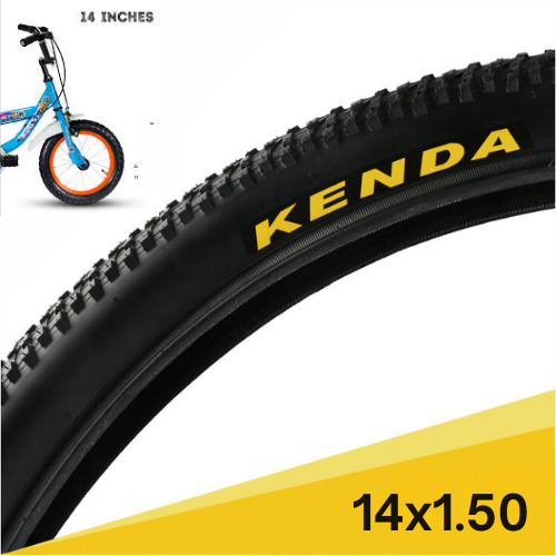 KENDA 14inch Bicycle Cycle Mountain Bike Tyre Black - 14 X 1.50 Tire Outer  14 X 1.75 Inner