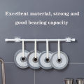 2/4Pcs Nail-Free Adjustable Curtain Rod Holder Hooks Self-adhesive Wall Mount Curtain Pole Wall Brackets Waterproof Fixed Clip. 