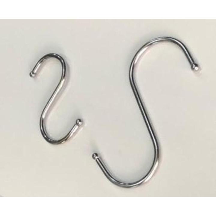 6Pcs S-Hooks,To Hang Just About Anything From Pipe For Neat And Tidy Storage,Available In Two Size.