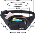 Fanny Pack Waist Bag Men Women Shoulder Hip Belt Sport Travel Waterproof Waist Bag for Outdoor Camping Running Waist Bag Fashionable.. 