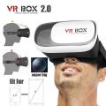 3D VR Box Virtual Reality Glasses with Remote - White. 