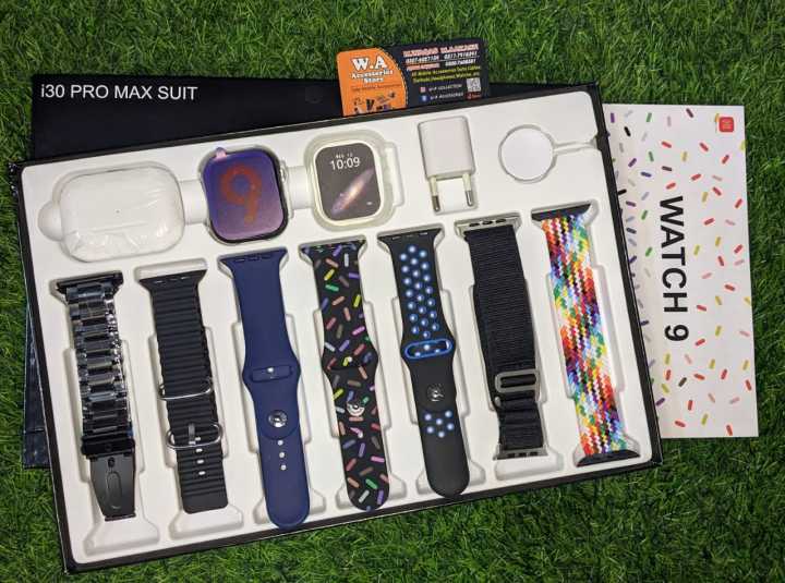 i30%20Pro%20Max%20Suit%20Hi%20watch%209%20Ultra%2011%20in%201%20Set%20Smart%20watch%20with%20Free%20Airbuds,%205v%20Adapter%20and%20Aluminum%20Case-i20%20Ultra%20suit%20max%20%20%7C%2049mm%20Big%20HD%20Display%20%7C%20Bluetooth%20calling%20and%20touch%20watch%20-%20Image%209