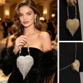 Mini Heart Shape Handbag for Girls & Women | Tassel Chain Strap Crossbody Bag | Evening Party Wedding Eid Clutch Purse | Small Shoulder Bag. 