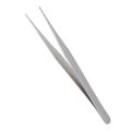 QUANBU Fine Point Silver Tone Pointy Straight Tweezers 4 1/2". 