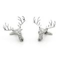 【happy one】Animal Arts Deer Cufflinks For Men Quality Material Silver Color Cuff Links. 