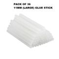 Pack Of 36 - Hot Glue Gun_Sticks 11mm - White for Big Glue Gun_. 