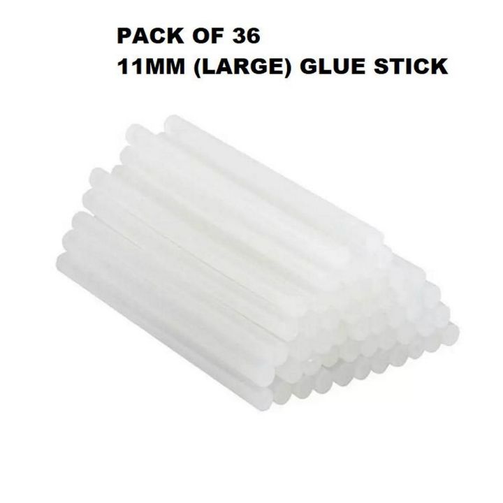 Pack Of 36 - Hot Glue Gun_Sticks 11mm - White for Big Glue Gun_