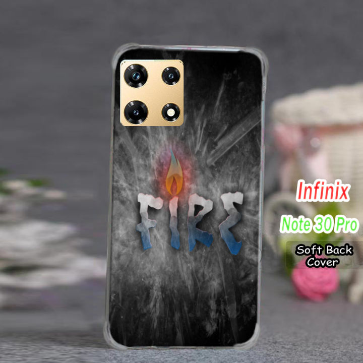 Infinix Note 30 Pro Pouch Cover  - Fire Soft Back Cover Case For Infinix Note 30 Pro