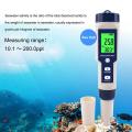 Professional Digital Water Tester 5 in 1 PH/TDS/EC/Salinity/Temperature Tester Pen Waterproof Multi-Function Meter. 
