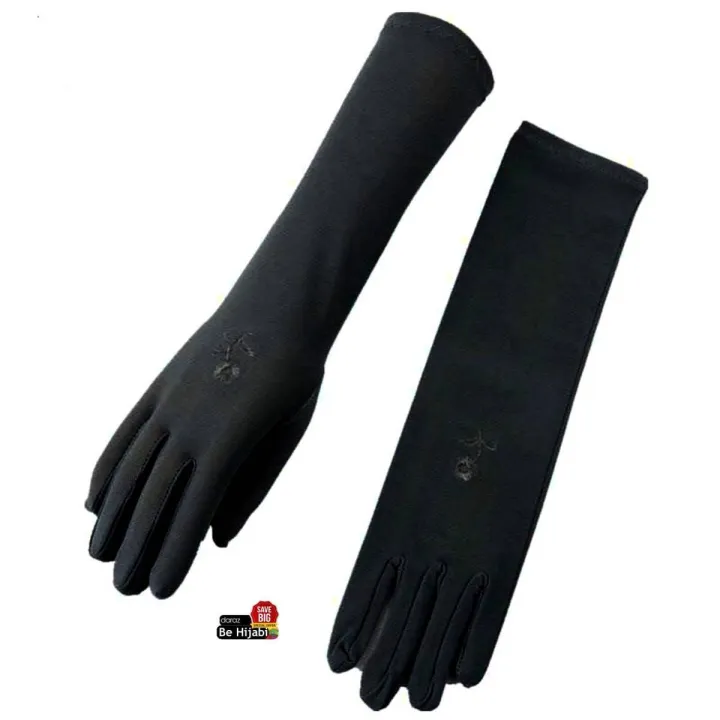 Ladies%20gloves%20black/woman%20cotton%20muslim%20hijab%20hand%20gloves,%20sun%20protecting%20gloves%20hijab%20gloves%20-%20Image%202