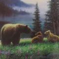 The Old Tree 16'' x 20'' Modern HD Bear Fores Animals Canvas Art Oil Painting Wall Home Decor. 