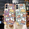 Chenyyka For Realme C21 Case Cartoon Astronaut Bear Pattern Luxury Plating Silicone Phone Cases Fashion Shockproof Soft Case Full Cover Camera Lens Protection Shell. 