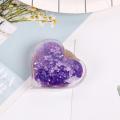 Water Glitter Heart Shape Pop Socket for Girls, Mobile/Tablet Stand, Anti-Slip, Reusable Adhesive. 