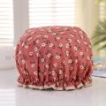 【Happytree】 Thick 1Pcs Waterproof Bath Hat Double Layer Shower Hair Cover Women Supplies Shower Cap Bathroom Accessories. 