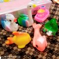 Soft Rubber Baby Bath Toy Set(Pack of 06)With Whistle For Kids. 