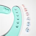 Deepsea Mibabe waterproof reusable colorful soft Bibs Baby silica gel bib/food grade silicone bib for babies. 
