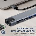 8 IN1 MULTI-PORT TYPE C TO USB C 4K HDMI ADAPTER USB 3.0 - 8 in 1 usb hub - Type c to 8 in 1 hub - Type c to different hubs - Type c to hubs. 