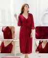 Nighty 3 Piece Night Wear For Women / Night Dress / Sleepwear Nighty (GOWN + Inner Dress + Pyjama) M. 