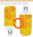 LED Flame Effect Light Bulbs with Single Mode - 3W Flicker Flame Light Bulb E26/E27 - Standard Base (2 Pack) - Flickering Light Bulbs - Orange Fire Light Flame Bulb for Indoor/Outdoor/Christmas/Home. 